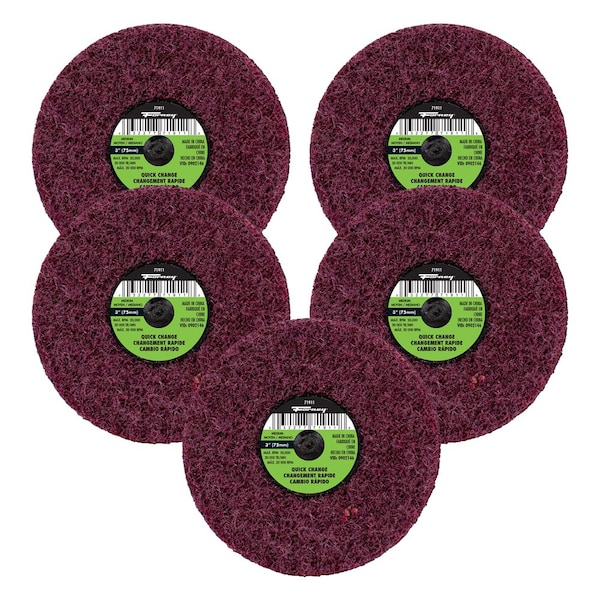 Forney Quick Change Surface Prep Pad, Medium Grit, 3 in 5-Pack of Forney 71911 71607 - main